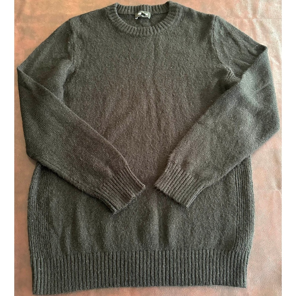 Express Mens Black Crew Neck Sweater Size Large Tall L/G Pullover Knit